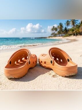 Crocs Classic Clog Comfort Mules Vibrant Orange Coral Women's Size 8 / Men's 6